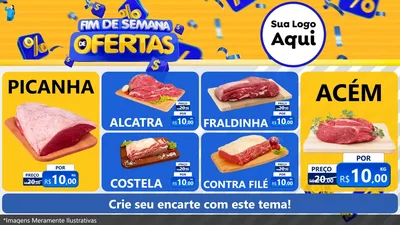 Modelo de TV para TV Horizontal com o tema Fim de Semana de Ofertas para Açougue