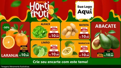 Modelo de TV para TV Horizontal com o tema Especial Hortifruti para Hortifrúti