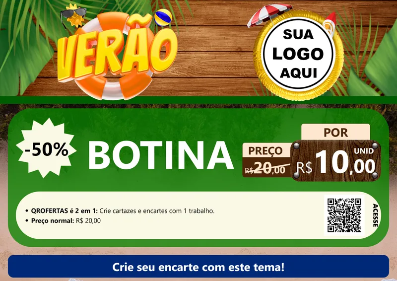 Modelo de Cartaz para Cartaz A4 Horizontal com o tema Verão para Agropecuária