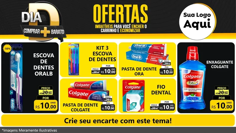 Modelo de TV para TV Horizontal com o tema Dia D Mais Economia para Higiene Pessoal