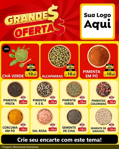 Modelo de Rede Social para Feed Instagram com o tema Grandes Ofertas para Produtos Naturais