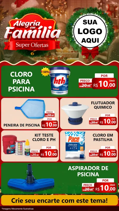 Modelo de TV para TV Vertical com o tema Alegria Em Família - Super Ofertas para Produtos para Piscina
