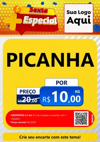 Modelo de Cartaz para Cartaz A4 Vertical com o tema Sexta Mais Especial para Açougue