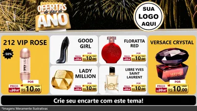 Modelo de TV para TV Horizontal com o tema Ofertas de Fim de Ano para Perfumes