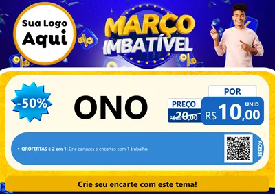 Modelo de Cartaz para Cartaz A4 Horizontal com o tema Março Imbatível para Óticas