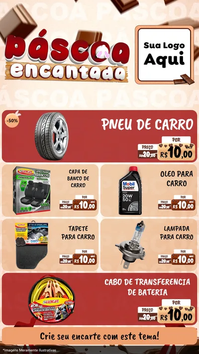 Modelo de TV para TV Vertical com o tema Páscoa Encantada para Auto peças
