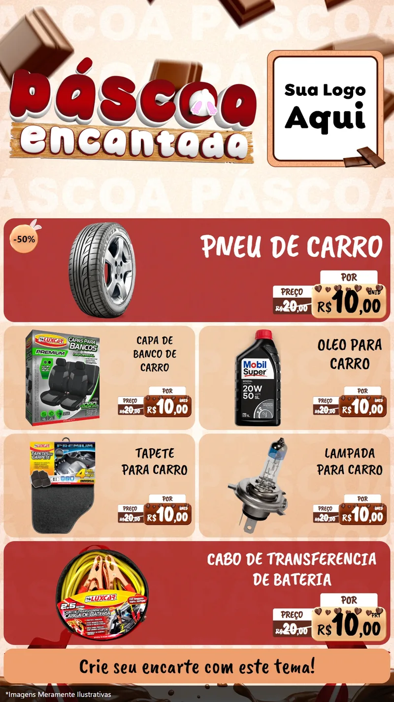Modelo de TV para TV Vertical com o tema Páscoa Encantada para Auto peças