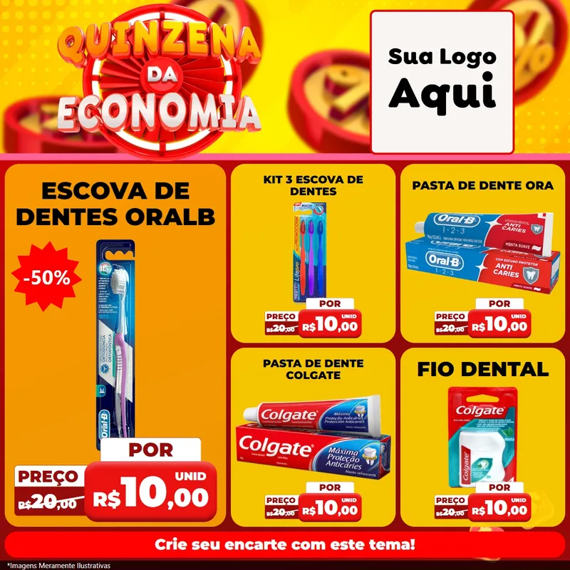 Modelo de Rede Social para Feed Facebook com o tema Quinzena Da Economia para Higiene Pessoal