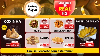 Modelo de TV para TV Horizontal com o tema Segundou do Real para Salgadaria