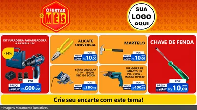 Modelo de TV para TV Horizontal com o tema Ofertas do Mês para Maquinas e Ferramentas