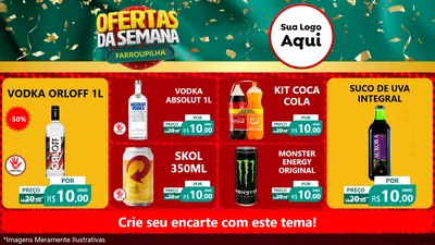 Modelo de TV para TV Horizontal com o tema Ofertas da Semana Farroupilha para Distribuidora de bebidas