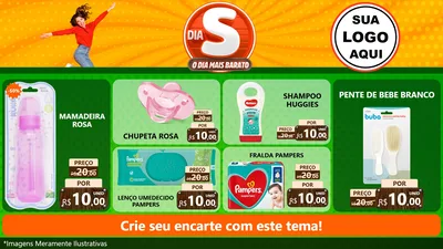 Modelo de TV para TV Horizontal com o tema Dia S - O Dia Mais Barato para Bebês