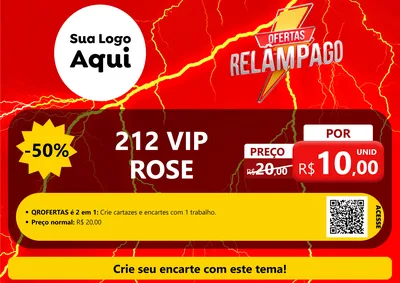 Modelo de Cartaz para Cartaz A4 Horizontal com o tema Ofertas Relâmpago para Perfumes