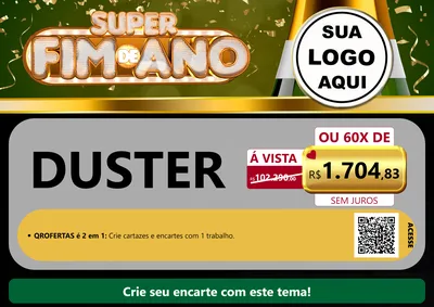 Modelo de Cartaz para Cartaz A4 Horizontal com o tema Super Fim de Ano para Concessionaria de Carros