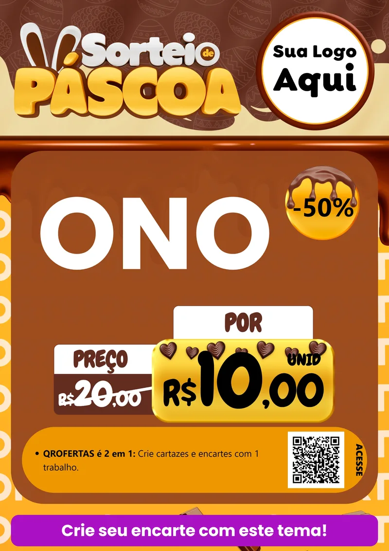 Modelo de Cartaz para Cartaz A4 Vertical com o tema Sorteio de Páscoa para Óticas
