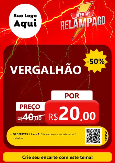 Modelo de Cartaz para Cartaz A4 Vertical com o tema Ofertas Relâmpago para Ferragens