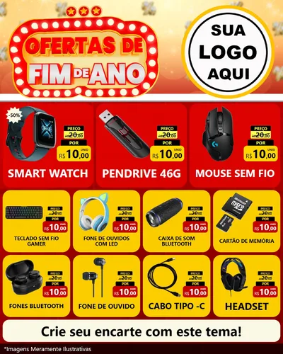 Modelo de Rede Social para Feed Instagram com o tema Ofertas de Fim de Ano para Informática