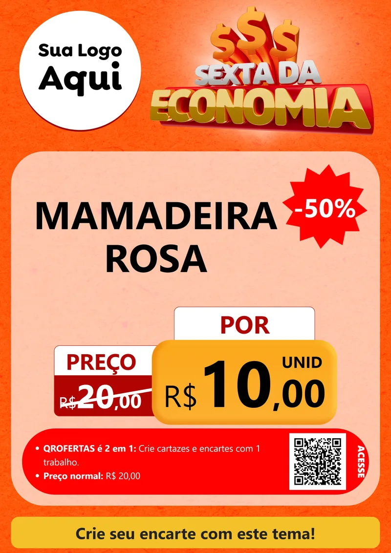Modelo de Cartaz para Cartaz A4 Vertical com o tema Sexta da Economia para Bebês