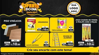 Modelo de TV para TV Horizontal com o tema Oferta do Dia - Quarta Feira! para Material para Construção