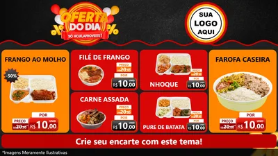Modelo de TV para TV Horizontal com o tema Oferta do Dia - Só hoje, Aproveite! para Restaurante