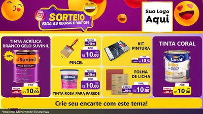Modelo de TV para TV Horizontal com o tema Sorteio para Tintas e Ferramentas