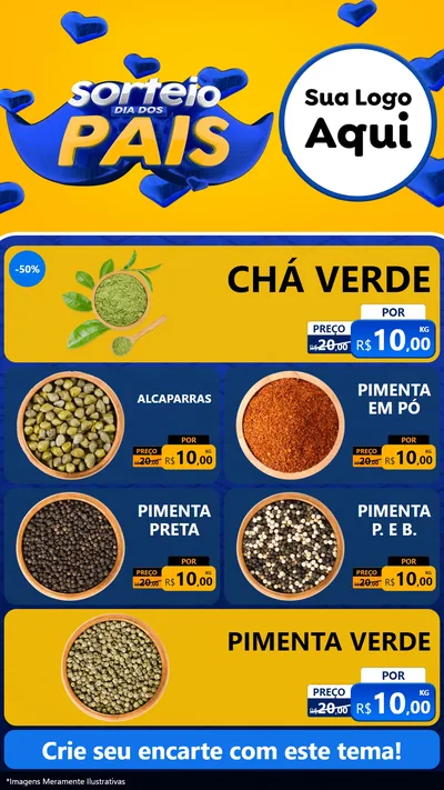 Modelo de TV para TV Vertical com o tema Sorteio Dia dos Pais para Produtos Naturais