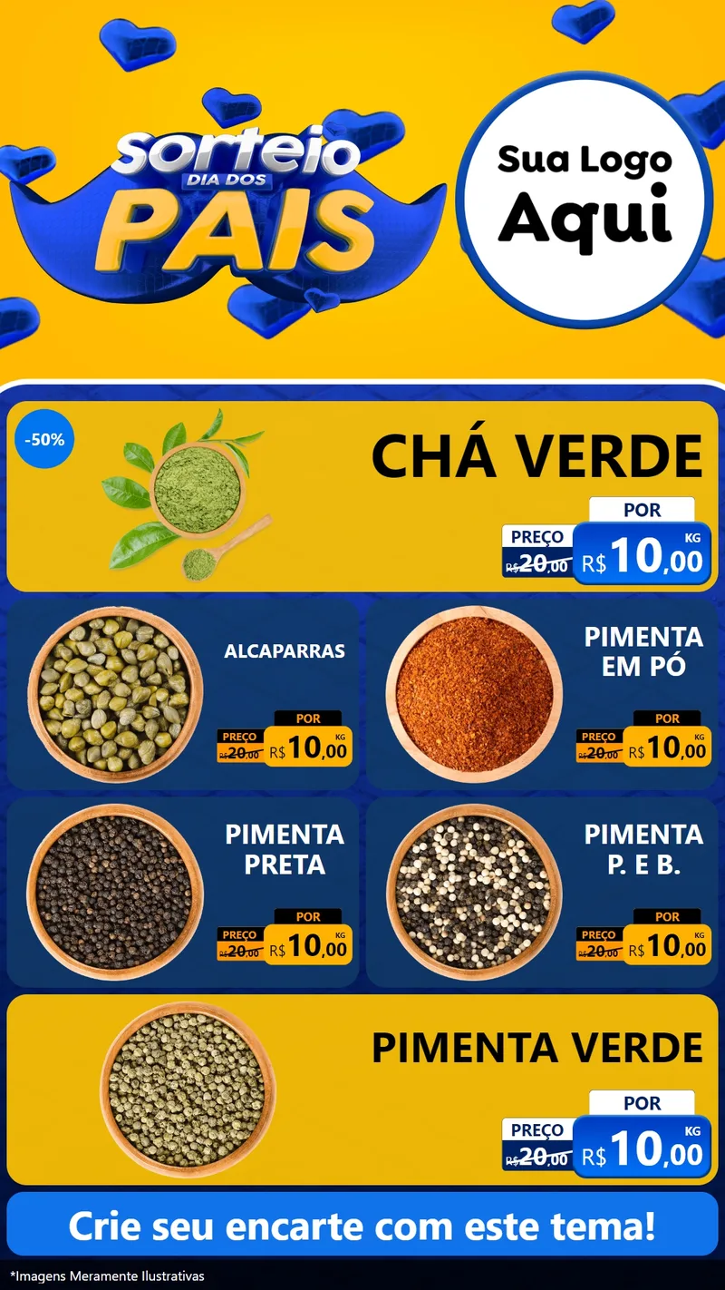 Modelo de TV para TV Vertical com o tema Sorteio Dia dos Pais para Produtos Naturais