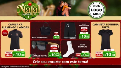 Modelo de TV para TV Horizontal com o tema Natal Especial para Roupas e acessórios