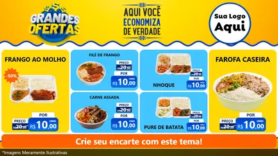 Modelo de TV para TV Horizontal com o tema Grandes Ofertas para Restaurante