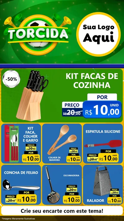 Modelo de Rede Social para Stories com o tema Torcida para Utilidades Domésticas