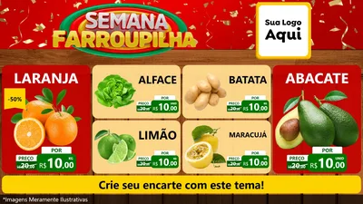 Modelo de TV para TV Horizontal com o tema Semana Farroupilha para Hortifrúti