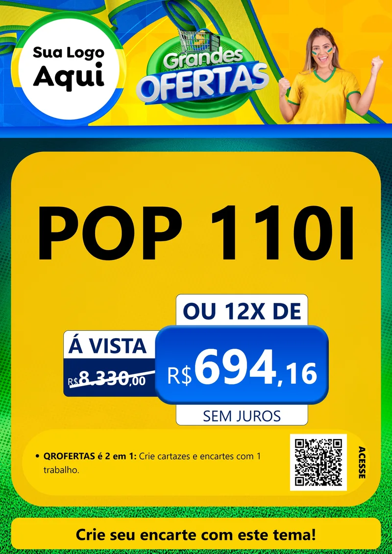 Modelo de Cartaz para Cartaz A4 Vertical com o tema Grandes Ofertas para Concessionaria de Motos