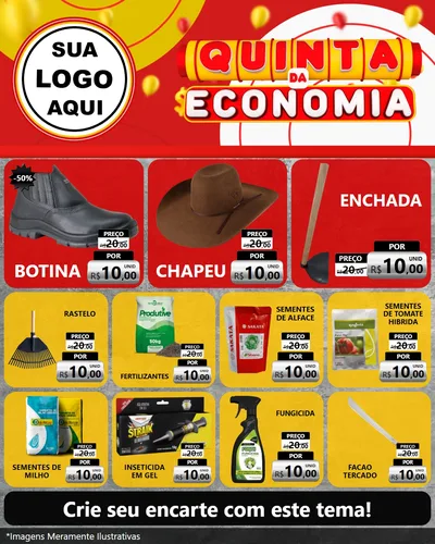 Modelo de Rede Social para Feed Instagram com o tema Quinta da Economia para Agropecuária