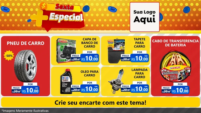 Modelo de TV para TV Horizontal com o tema Sexta Mais Especial para Auto peças