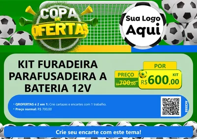 Modelo de Cartaz para Cartaz A4 Horizontal com o tema Copa De Ofertas para Maquinas e Ferramentas