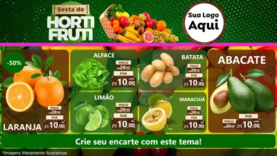Modelo de TV para TV Horizontal com o tema Sexta do Hortifrúti para Hortifrúti