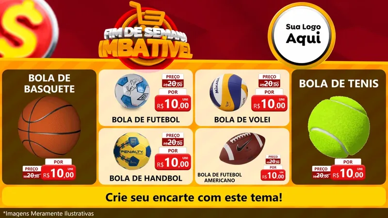Modelo de TV para TV Horizontal com o tema Fim de Semana Imbatível para Artigos Esportivos