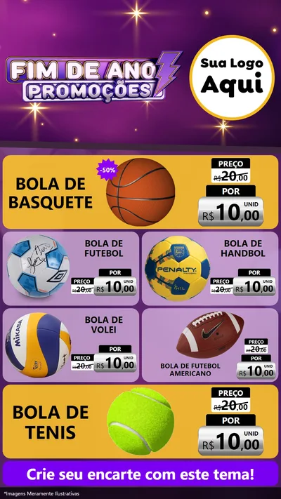 Modelo de TV para TV Vertical com o tema Fim de Ano Promoções para Artigos Esportivos