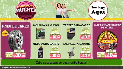 Modelo de TV para TV Horizontal com o tema Para Você Mulher para Auto peças