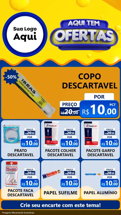 Modelo de Rede Social para Stories com o tema Aqui Tem Ofertas para Embalagens
