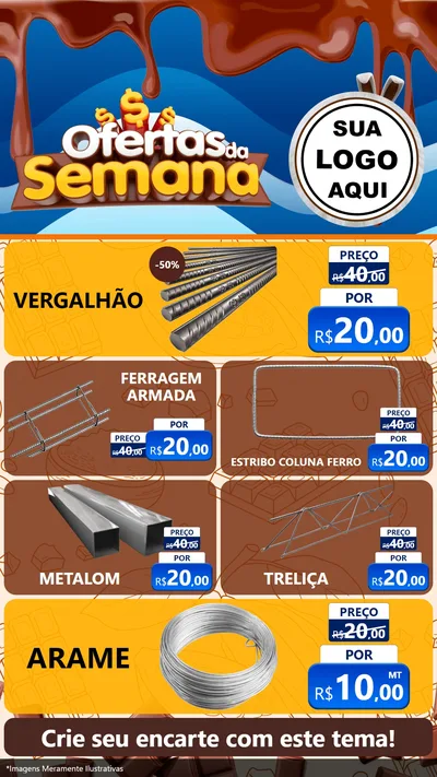 Modelo de TV para TV Vertical com o tema Ofertas da Semana - Páscoa para Ferragens