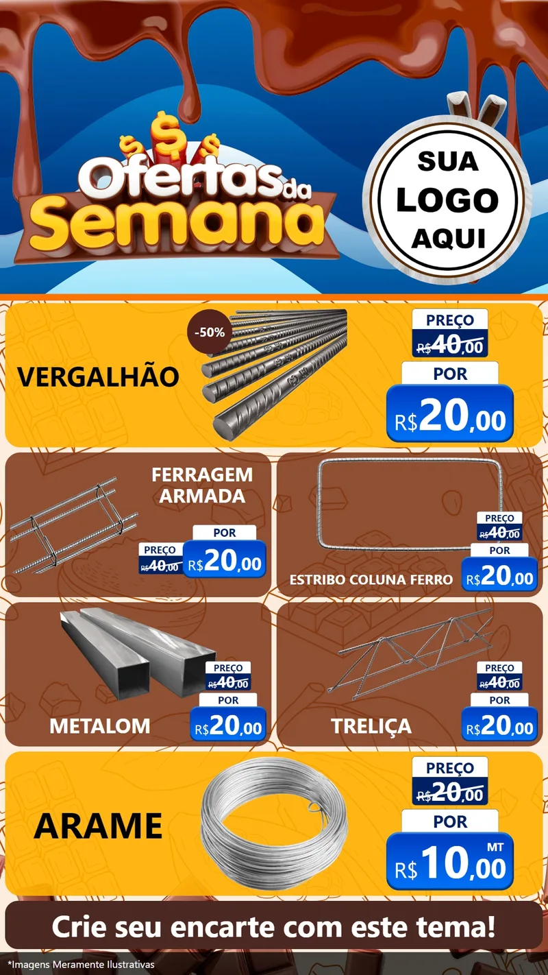 Modelo de TV para TV Vertical com o tema Ofertas da Semana - Páscoa para Ferragens