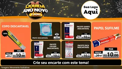 Modelo de TV para TV Horizontal com o tema Liquida Ano Novo É Aqui! para Embalagens