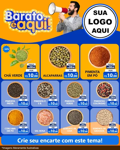 Modelo de Rede Social para Feed Instagram com o tema Barato é aqui para Produtos Naturais