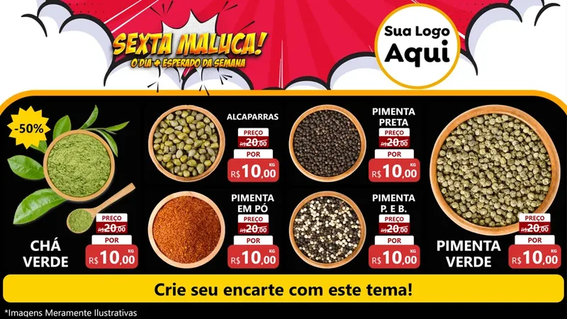 Modelo de TV para TV Horizontal com o tema Sexta Maluca! para Produtos Naturais