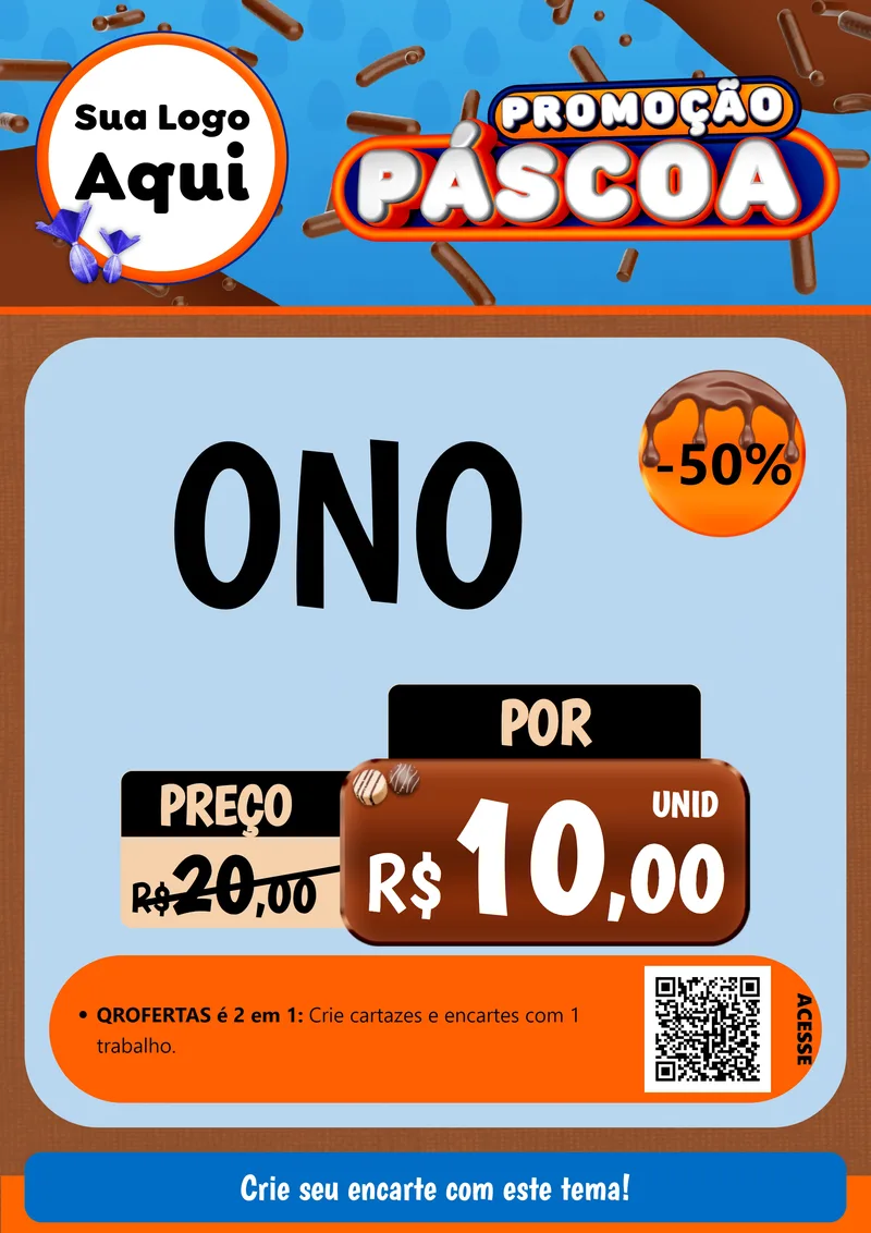 Modelo de Cartaz para Cartaz A4 Vertical com o tema Promoção Páscoa para Óticas