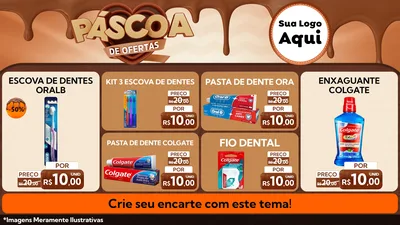 Modelo de TV para TV Horizontal com o tema Páscoa de Ofertas para Higiene Pessoal