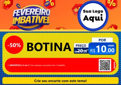 Modelo de Cartaz para Cartaz A4 Horizontal com o tema Fevereiro Imbatível para Agropecuária