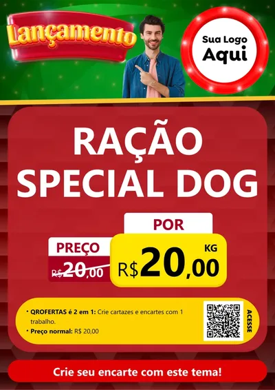 Modelo de Cartaz para Cartaz A4 Vertical com o tema Lançamento para Pet Shop