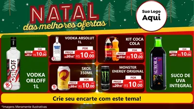 Modelo de TV para TV Horizontal com o tema Natal das Melhores Ofertas para Distribuidora de bebidas